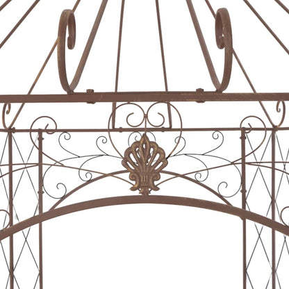 Garden Pavilion Antique Brown 400x258x378 cm Iron