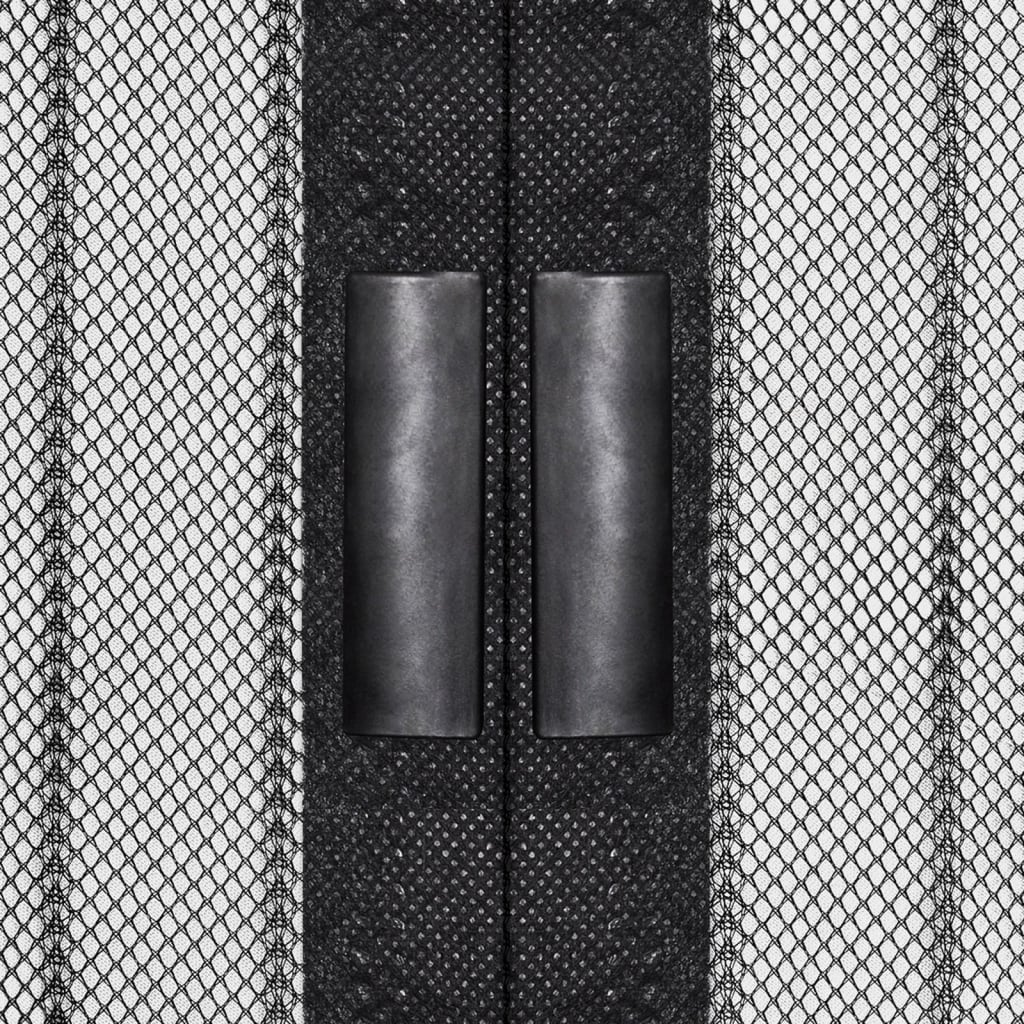 Insect Door Curtains 2 pcs with Magnet Blocks Black 210x90 cm