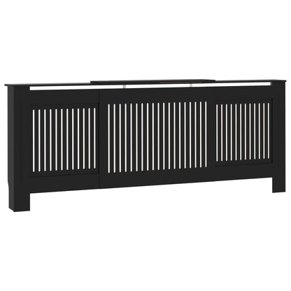 MDF Radiator Cover Black 205 cm