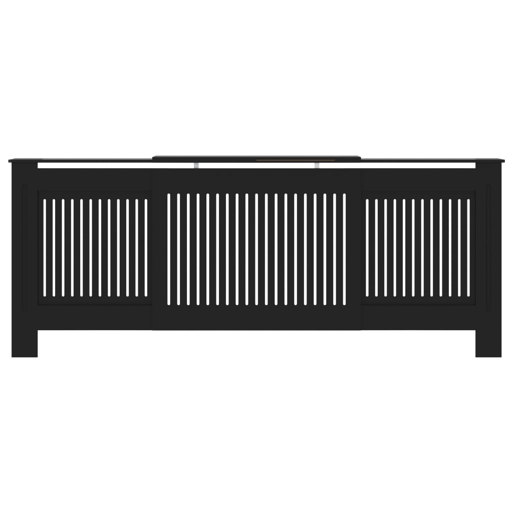 MDF Radiator Cover Black 205 cm