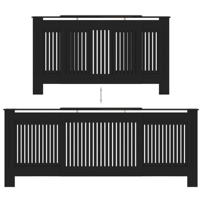 MDF Radiator Cover Black 205 cm