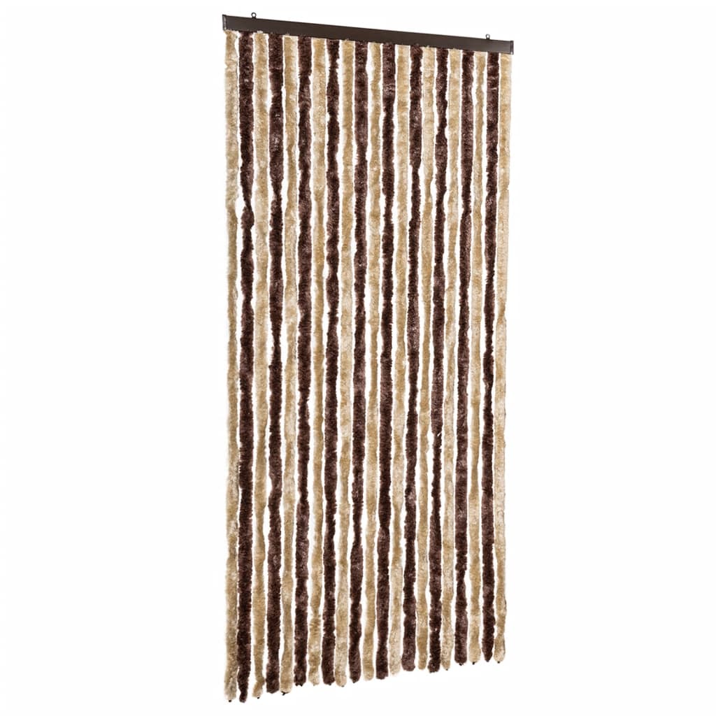 Insect Curtain Beige and Light Brown 90x200 cm Chenille