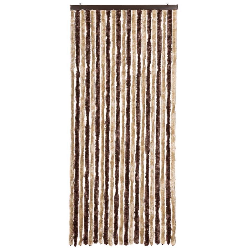 Insect Curtain Beige and Light Brown 90x200 cm Chenille