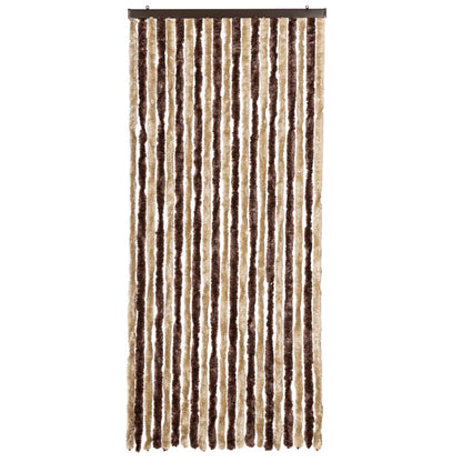 Insect Curtain Beige and Light Brown 90x200 cm Chenille