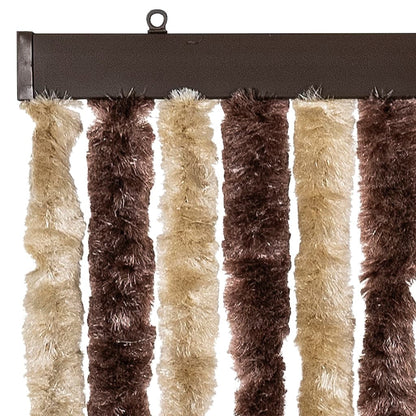 Insect Curtain Beige and Light Brown 90x200 cm Chenille