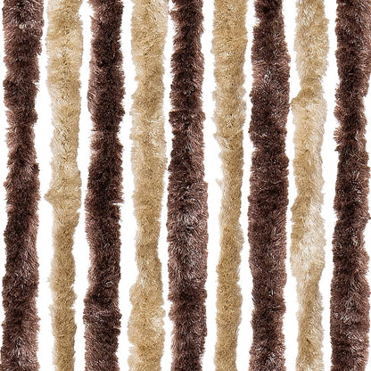 Insect Curtain Beige and Light Brown 90x200 cm Chenille