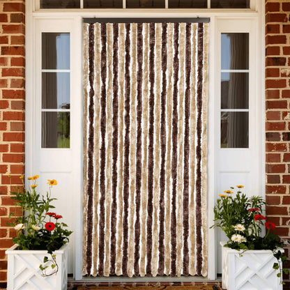 Insect Curtain Beige and Light Brown 90x200 cm Chenille