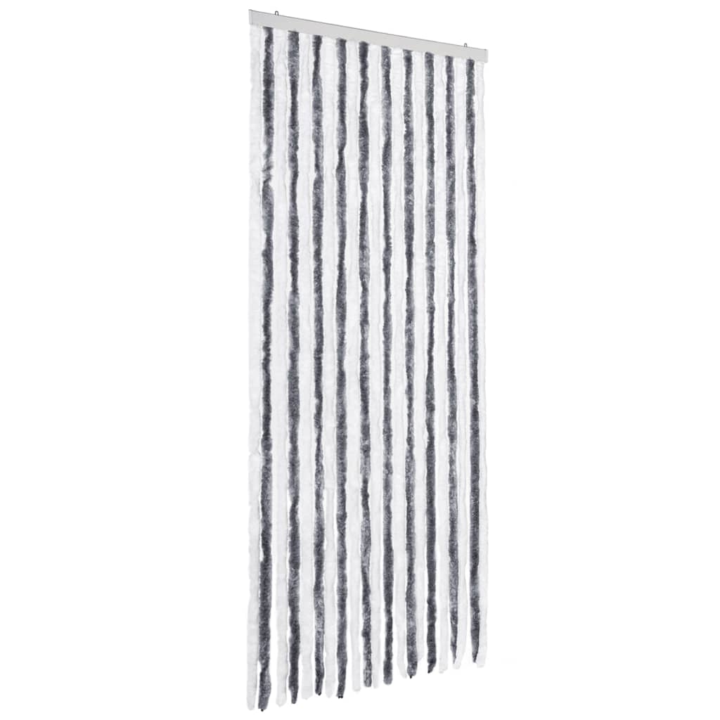 Insect Curtain Grey and White 90x200 cm Chenille