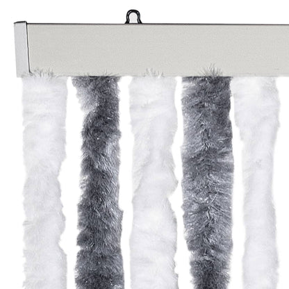 Insect Curtain Grey and White 90x200 cm Chenille