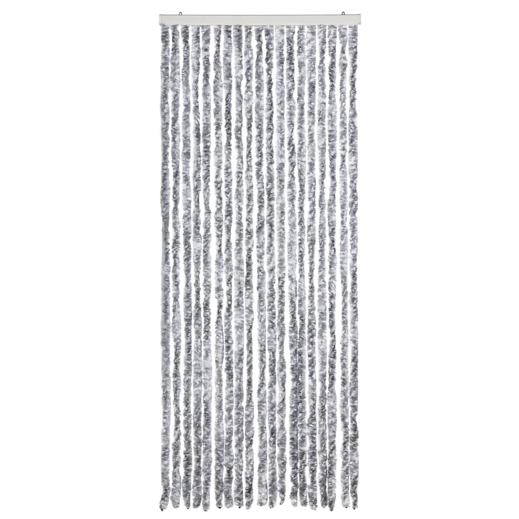 Insect Curtain White and Grey 56x200 cm Chenille