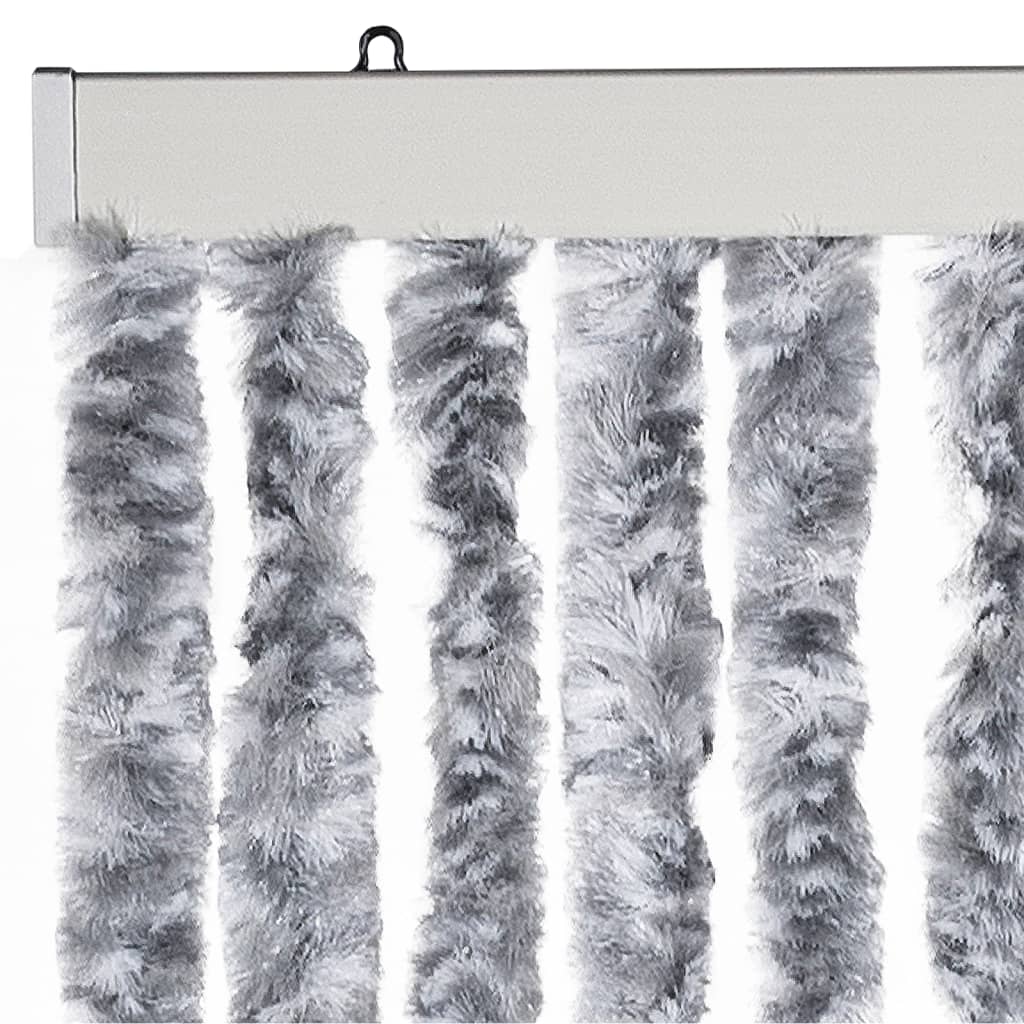 Insect Curtain White and Grey 56x200 cm Chenille