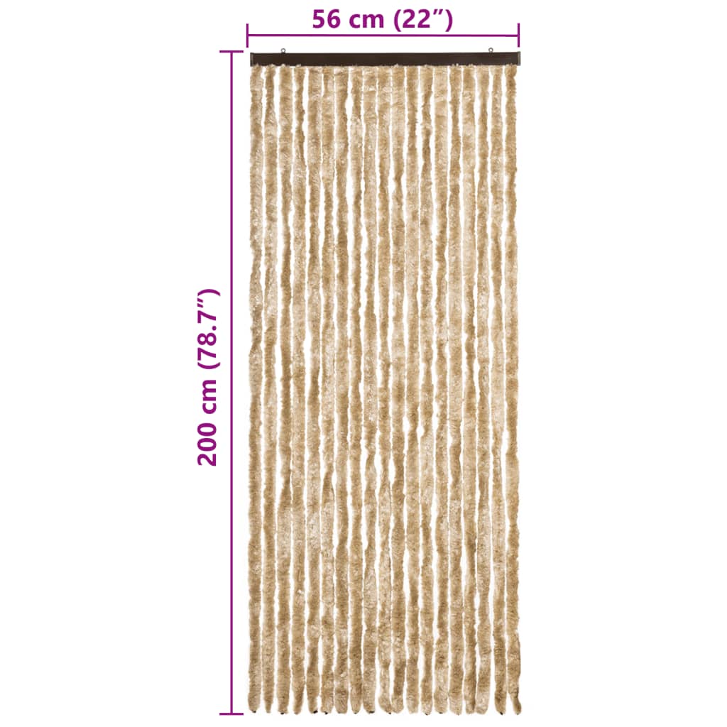 Insect Curtain Beige 56x200 cm Chenille