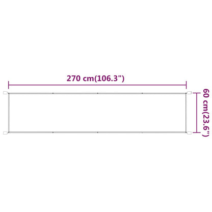 Vertical Awning White 60x270 cm Oxford Fabric