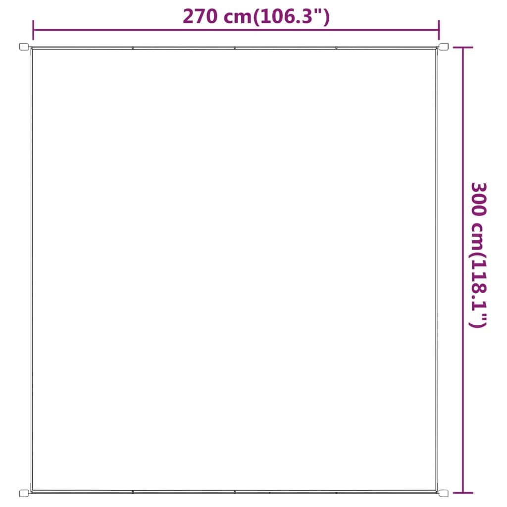 Vertical Awning White 300x270 cm Oxford Fabric