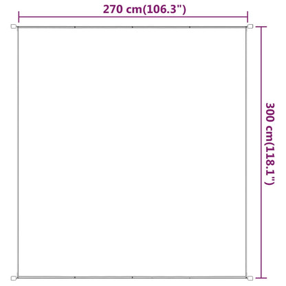 Vertical Awning White 300x270 cm Oxford Fabric