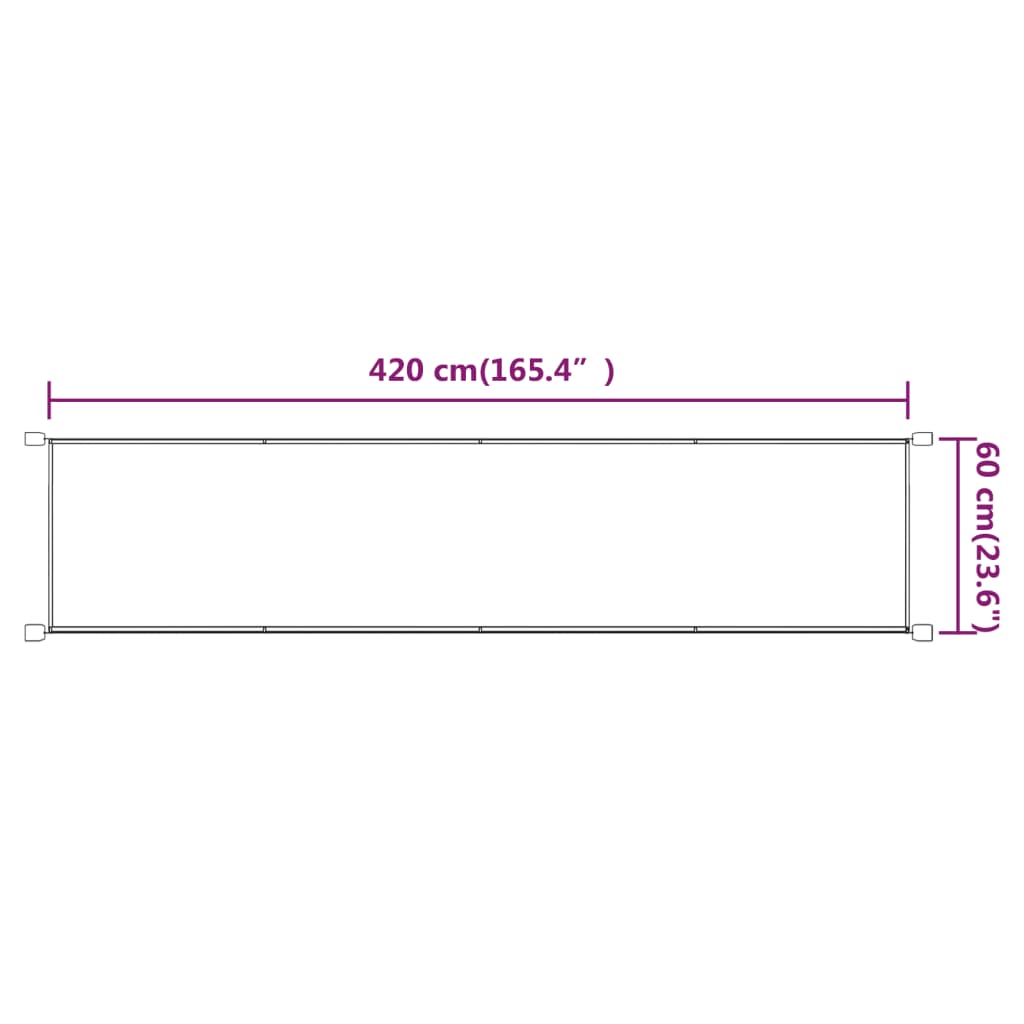 Vertical Awning Terracotta 60x420 cm Oxford Fabric