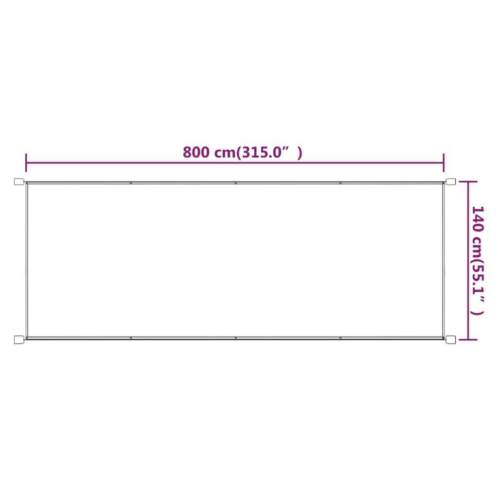 Vertical Awning Terracotta 140x800 cm Oxford Fabric