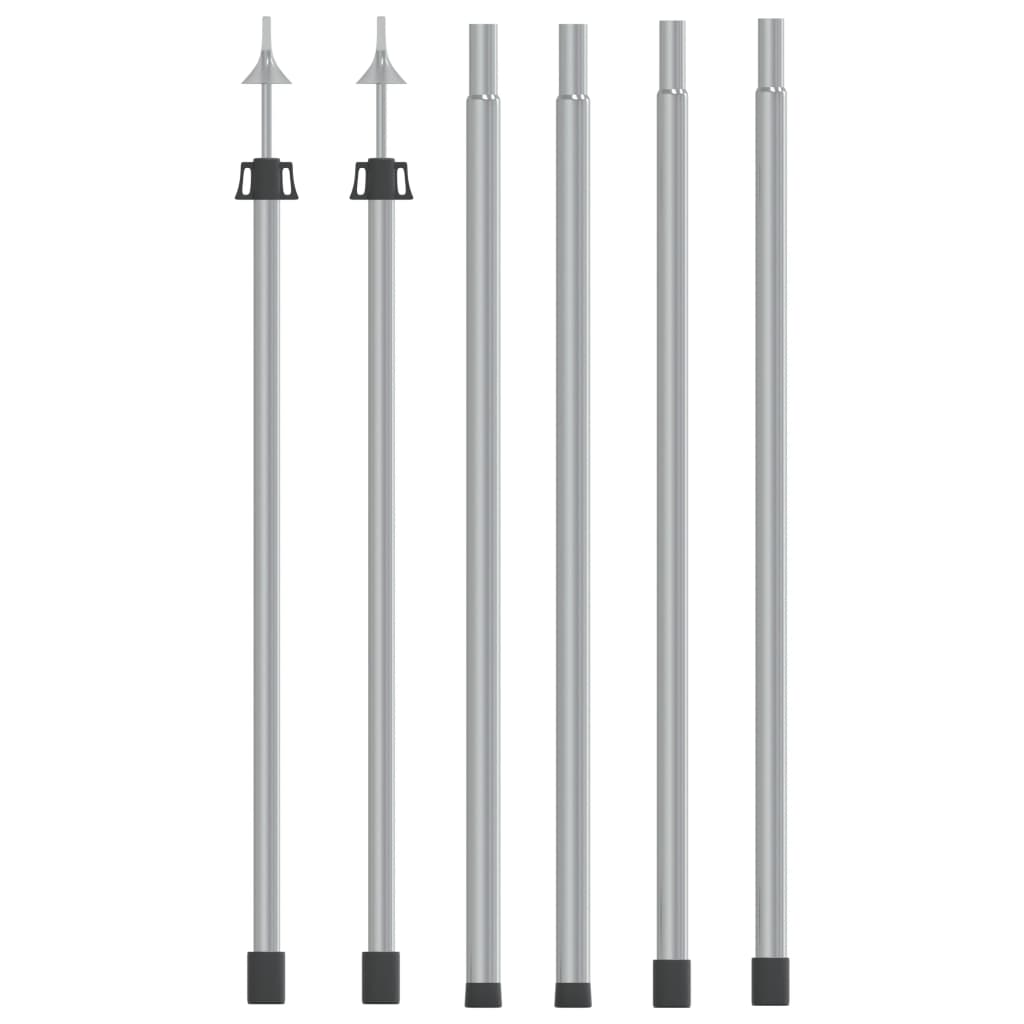 Telescopic Tarp Poles with Length of 102-260 cm 2 pcs Aluminum