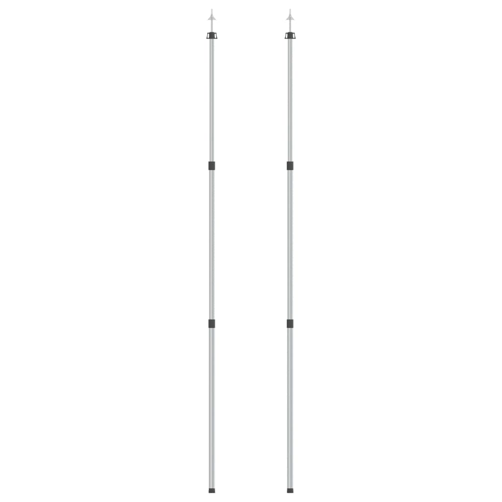 Telescopic Tarp Poles with Length of 102-260 cm 2 pcs Aluminum