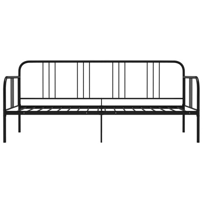 Sofa Bed Frame without Mattress Black Metal 90x200 cm