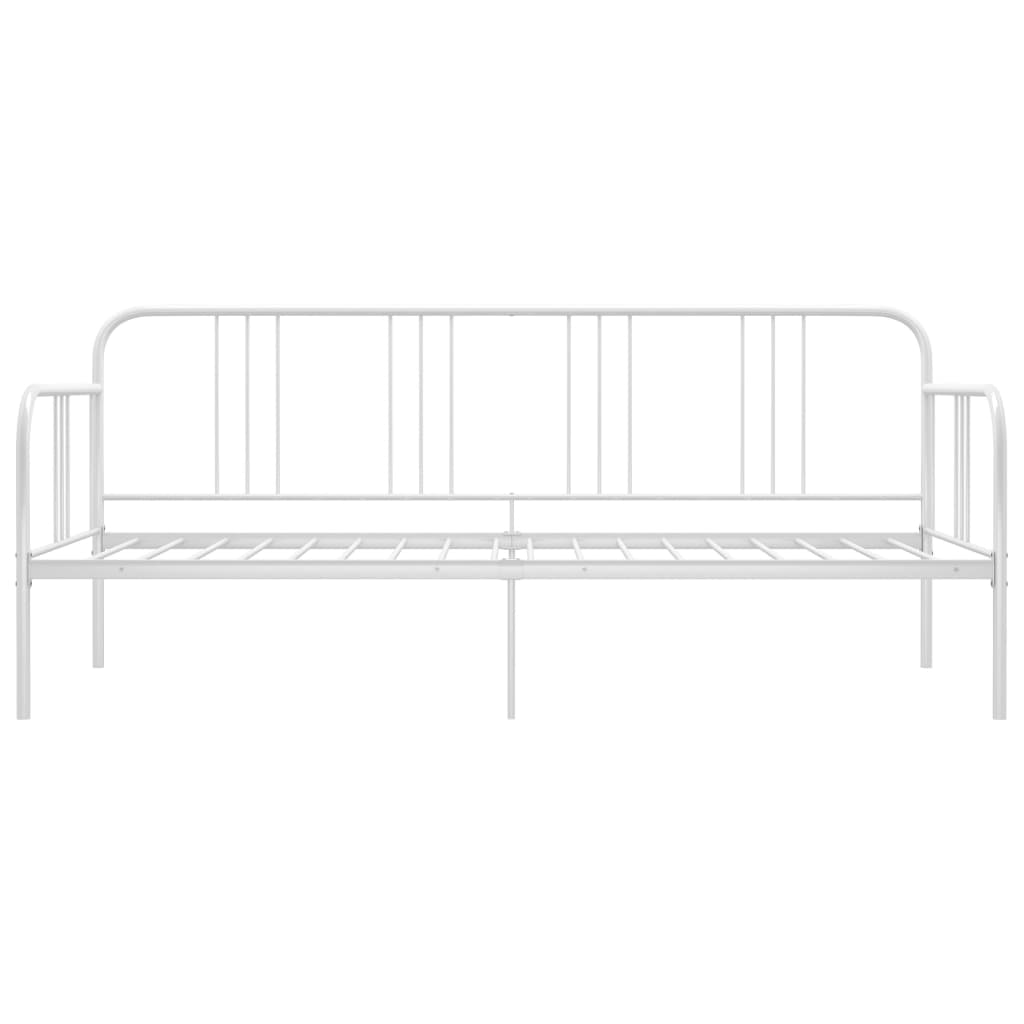 Sofa Bed Frame White Metal 90x200 cm