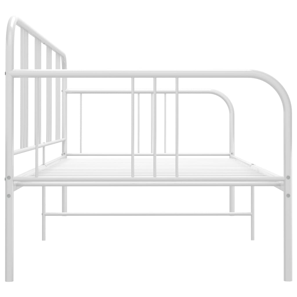 Sofa Bed Frame White Metal 90x200 cm