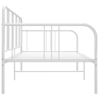 Sofa Bed Frame White Metal 90x200 cm