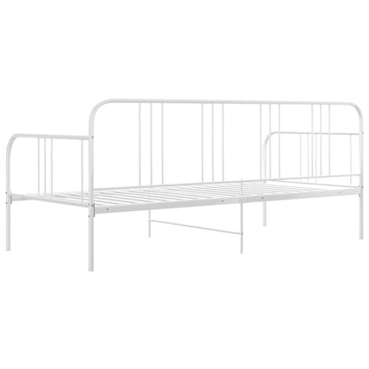 Sofa Bed Frame White Metal 90x200 cm