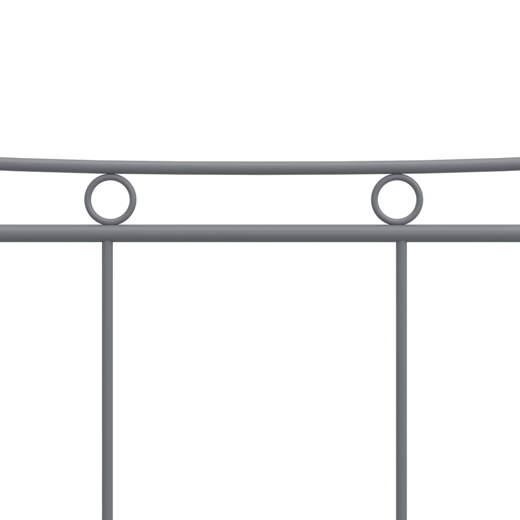 Bed Frame without Mattress Grey Metal 200x200 cm