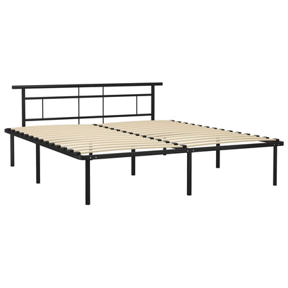 Bed Frame without Mattress Black Metal 200x200 cm