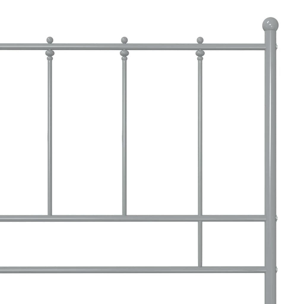 Bed Frame without Mattress Grey Metal 120x200 cm