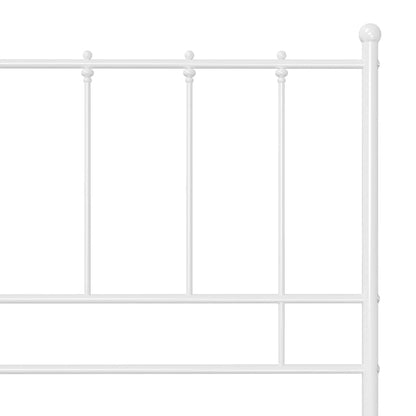 Bed Frame without Mattress White Metal 140x200 cm