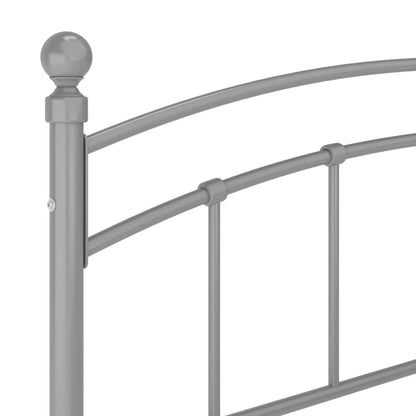 Bed Frame Grey Metal 140x200 cm