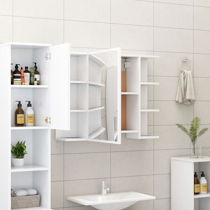 3 Piece Bathroom Furniture Set White Engineered Wood