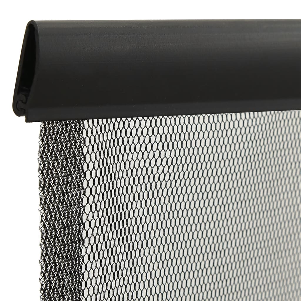 Insect Door Screen with Mesh Curtain Black 100x220 cm Polyester