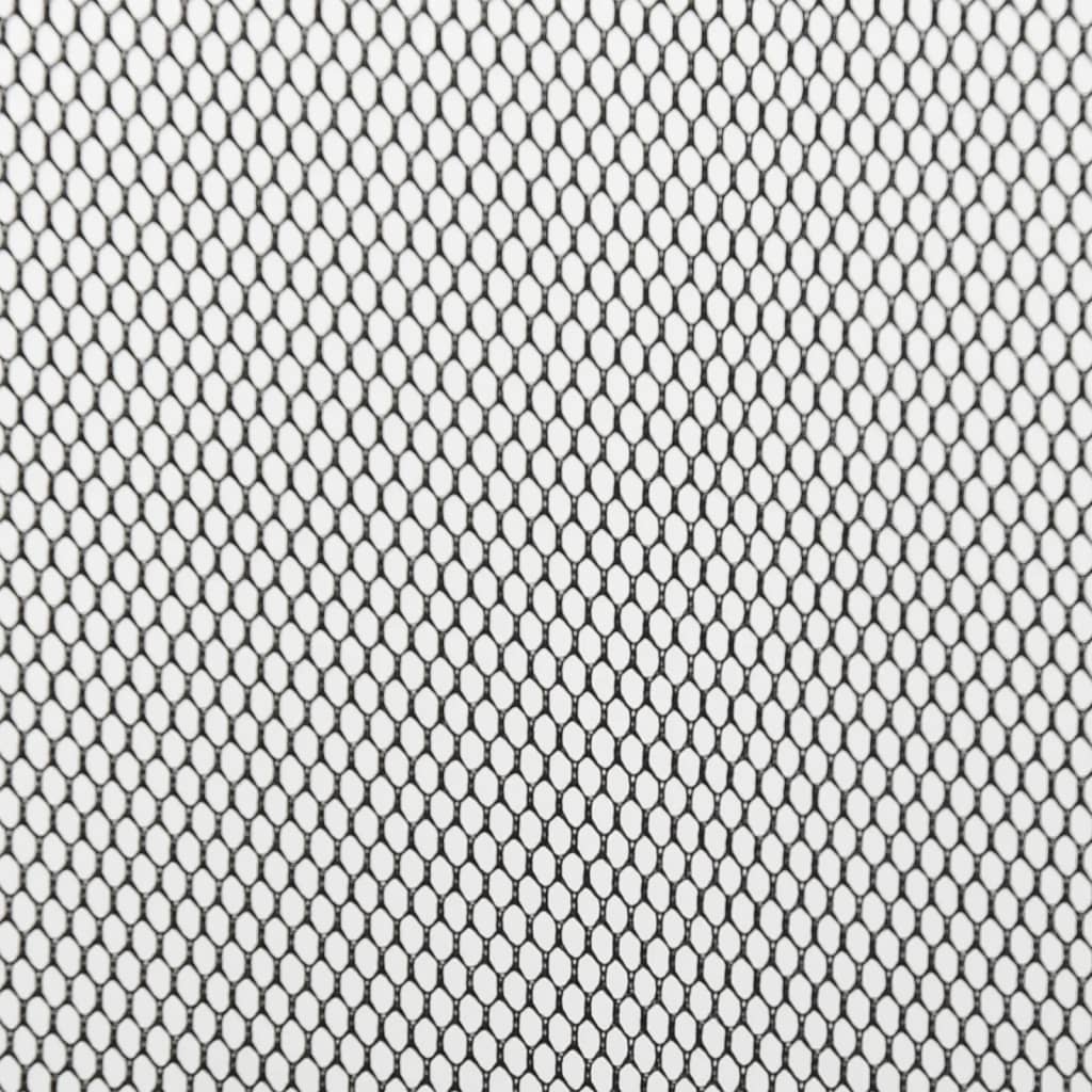 Insect Door Screen with 10-Piece Mesh Curtain Black 240x240 cm