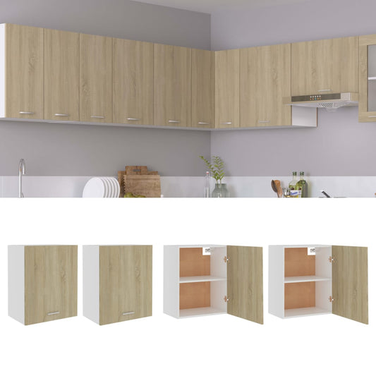 Hanging Cabinets 2 pcs Sonoma Oak 50x31x60 cm Engineered Wood