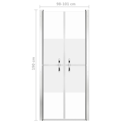 Shower Door Half Frosted ESG 101x190 cm