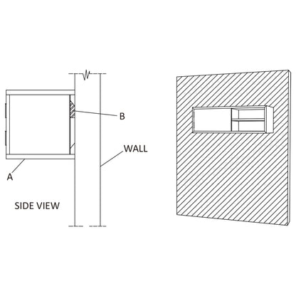 Wall-mounted TV Cabinet 180x30x30 cm Solid Teak Wood