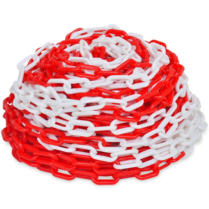 Warning Chains 2 pcs Red and White Plastic 30 m