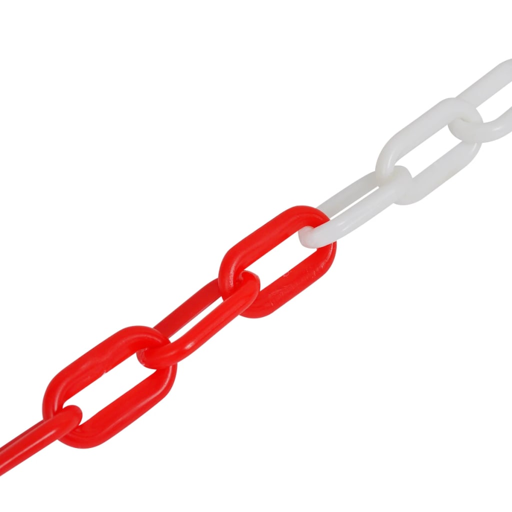 Warning Chains 2 pcs Red and White Plastic 30 m