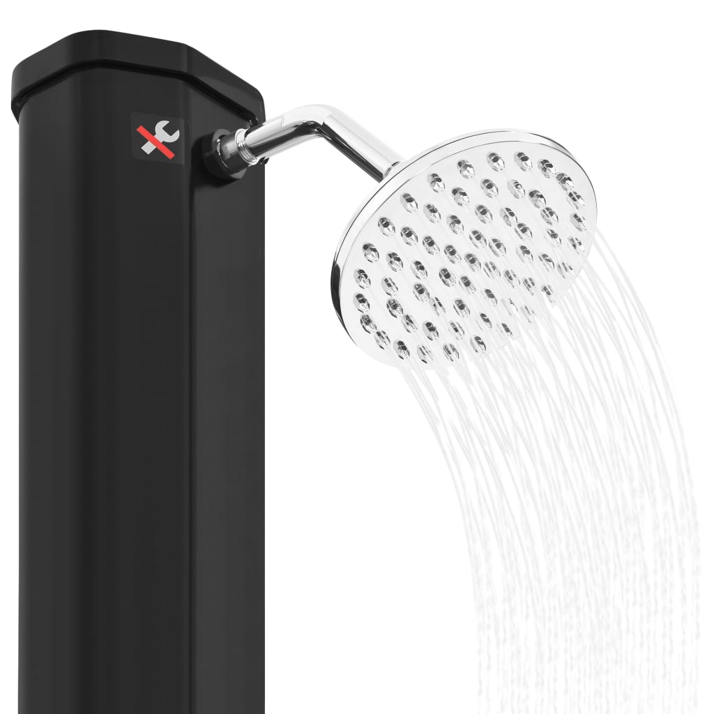 Outdoor Solar Shower with Shower Head and Faucet 35 L Black