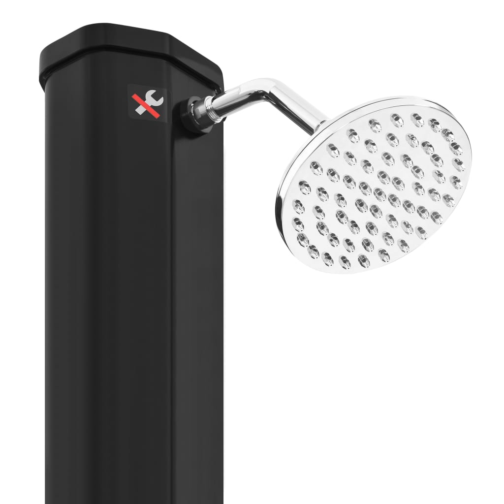 Outdoor Solar Shower with Shower Head and Faucet 35 L Black