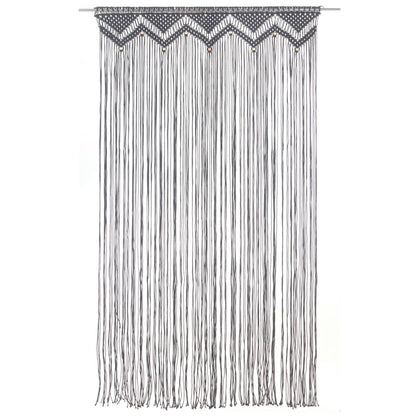 Macrame Curtain Anthracite 140x240 cm Cotton