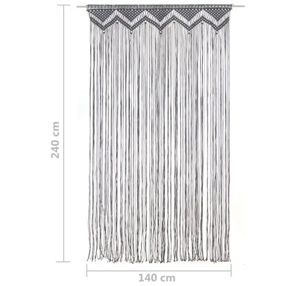 Macrame Curtain Anthracite 140x240 cm Cotton