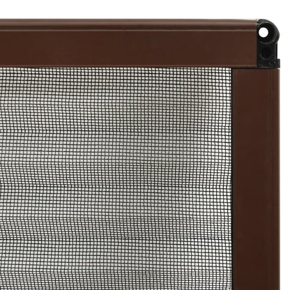 Plisse Insect Screen for Windows Aluminium Brown 80x120 cm