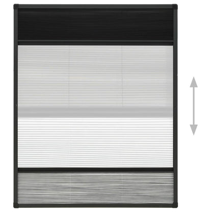 Plisse Insect Screen for Windows Aluminium 80x100cm with Shade