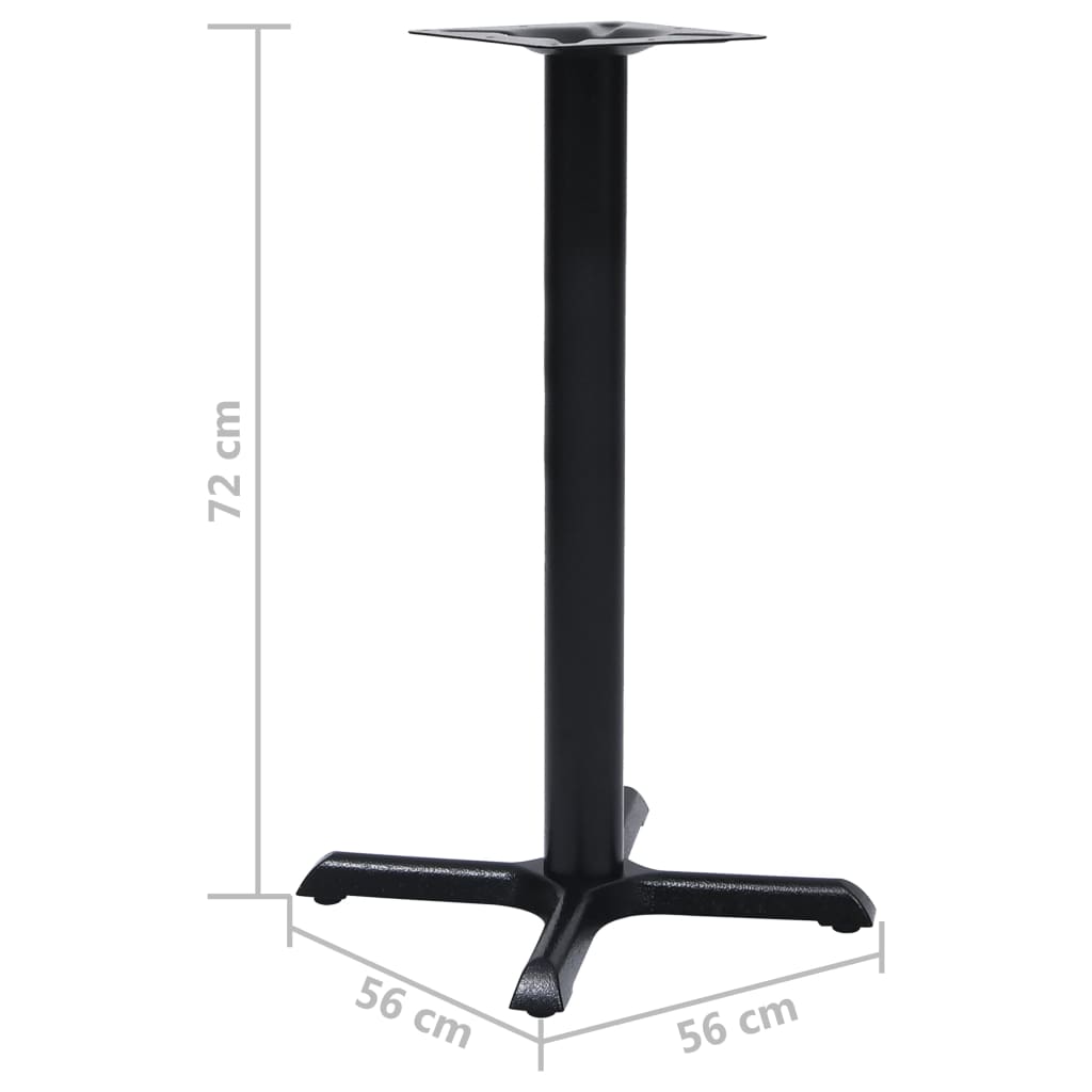 Bistro Table Leg Black 56x56x72 cm Cast Iron