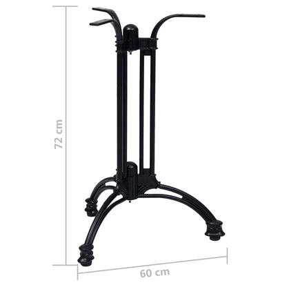 Bistro Table Leg Black Ø60x72 cm Cast Aluminium