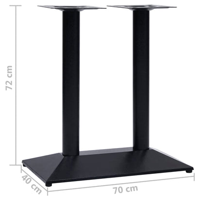 Bistro Table Leg Black 70x40x72 cm Cast Iron